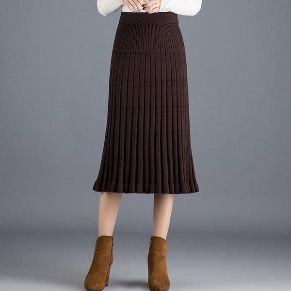 knit a line solid womens skirt color thick high acrylic elasticity pleated winter casual waist vintage lady skirts, Black
knit a line solid womens skirt color thick high acrylic elasticity pleated winter casual waist vintage lady skirts, Black
