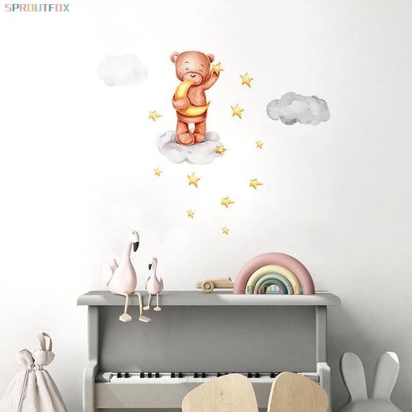 wall stickers brown bear with the moon stars for kids room cartoon animals home decoration nursery bedroom decals
wall stickers brown bear with the moon stars for kids room cartoon animals home decoration nursery bedroom decals