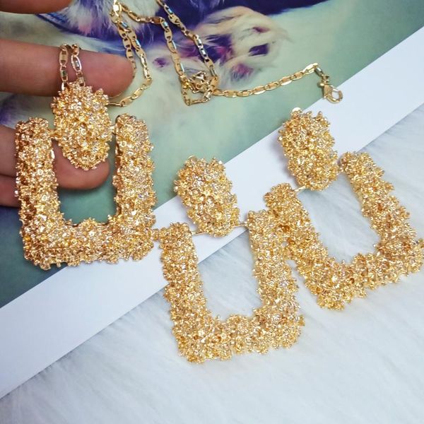 earrings & necklace fashion statement big geometric round for women hanging dangle drop earing modern female jewelry, Silver
earrings & necklace fashion statement big geometric round for women hanging dangle drop earing modern female jewelry, Silver