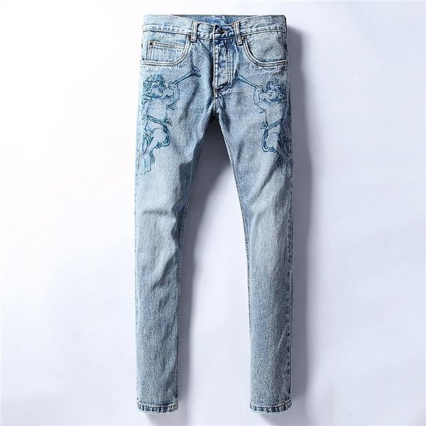 high 2021 classic vintage morden future luxurious angel horn jeans cotton denim pants comfort casual 28-38 #4 men's, Blue
high 2021 classic vintage morden future luxurious angel horn jeans cotton denim pants comfort casual 28-38 #4 men's, Blue