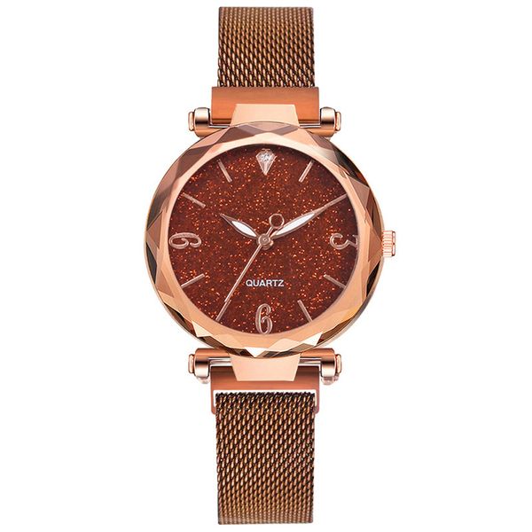 rose gold women watch magnetic starry sky lady wrist watch mesh women colour three, Slivery;brown
rose gold women watch magnetic starry sky lady wrist watch mesh women colour three, Slivery;brown