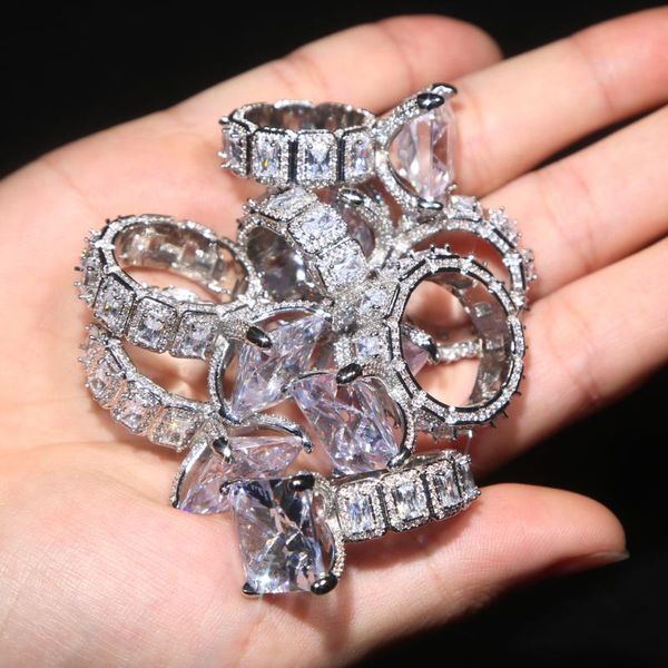 wedding rings luxury silver color filled ring for women men white cz hollow-out jewelry valentine's day gift big promotion, Slivery;golden
wedding rings luxury silver color filled ring for women men white cz hollow-out jewelry valentine's day gift big promotion, Slivery;golden