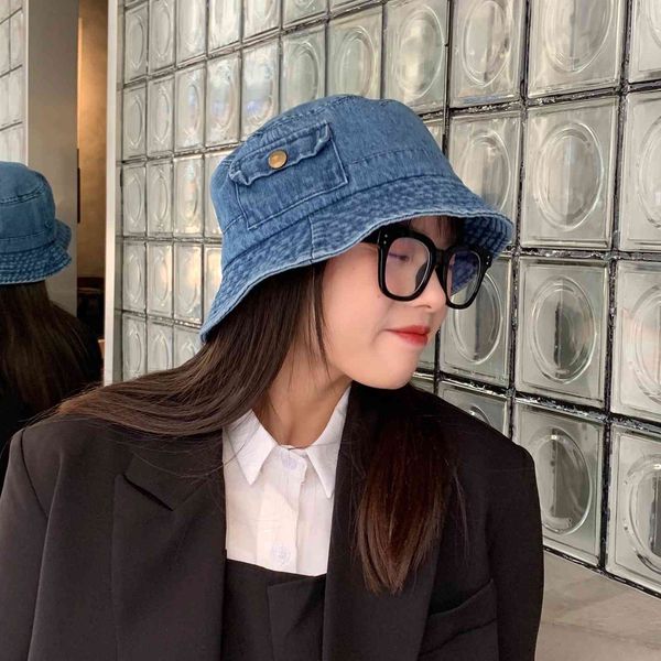 2021 early spring new leisure style plain face cowboy fisherman's hat women's fashion small brim basin hat, Blue;gray
2021 early spring new leisure style plain face cowboy fisherman's hat women's fashion small brim basin hat, Blue;gray