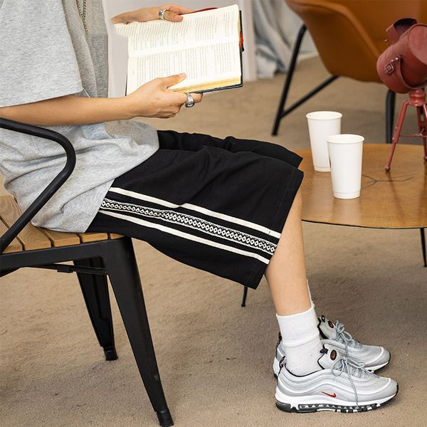 summer funny strop impression five points tall men street wear short retro rock pants oversize male shorts, White;black
summer funny strop impression five points tall men street wear short retro rock pants oversize male shorts, White;black