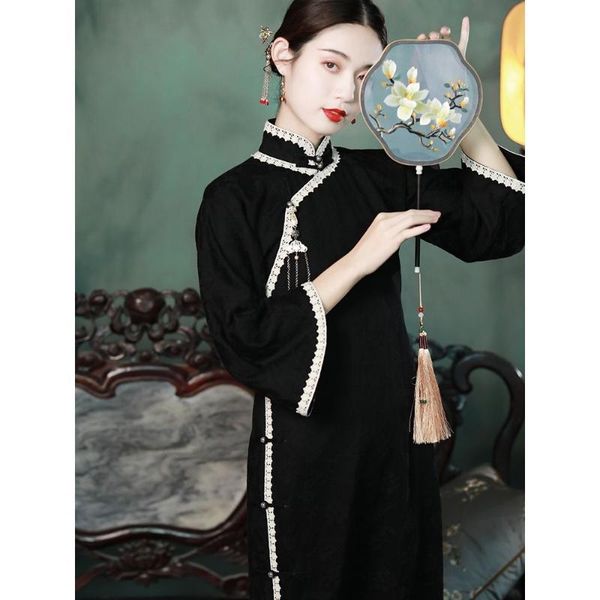 ethnic clothing autumn chinese traditional slim tight qipao elegant stand-up collar dress lace long black evening banquet modern cheongsams, Red
ethnic clothing autumn chinese traditional slim tight qipao elegant stand-up collar dress lace long black evening banquet modern cheongsams, Red