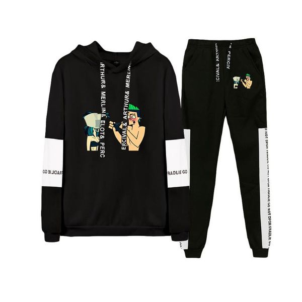 men's hoodies & sweatshirts cartoon total drama hoodie tracksuit two piece set hoodie+sweatpants women sets harajuku streetwear fashi, Black
men's hoodies & sweatshirts cartoon total drama hoodie tracksuit two piece set hoodie+sweatpants women sets harajuku streetwear fashi, Black