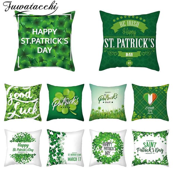 pillow case fuwatacchi green clover printed pillowcases leaves covers for home sofa decoration happy st. patrick's day cushion cover
pillow case fuwatacchi green clover printed pillowcases leaves covers for home sofa decoration happy st. patrick's day cushion cover
