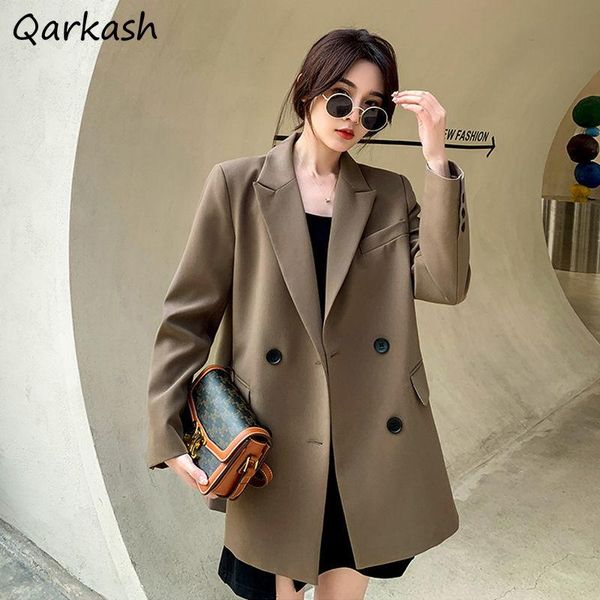 women's suits & blazers basic women double breasted minimalist elegant spring fall high street soft all-match outwear loose fashion fem, White;black
women's suits & blazers basic women double breasted minimalist elegant spring fall high street soft all-match outwear loose fashion fem, White;black
