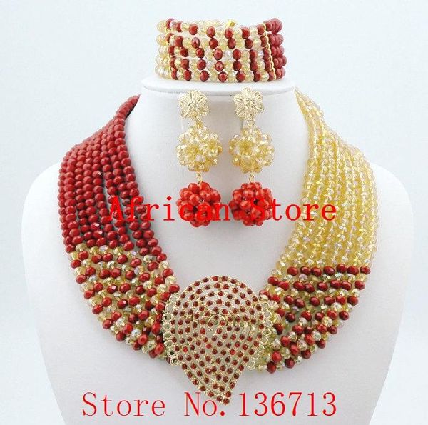 earrings & necklace bridal jewelry sets red nigerian wedding african beads set crystal fashion gift neckalce l216, Silver
earrings & necklace bridal jewelry sets red nigerian wedding african beads set crystal fashion gift neckalce l216, Silver