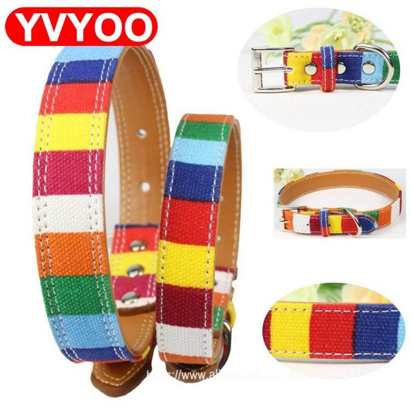 fashion pet dog collar canvas +pu alloy buckle for large s m l xxl big small colorful rainbow collars & leashes
fashion pet dog collar canvas +pu alloy buckle for large s m l xxl big small colorful rainbow collars & leashes