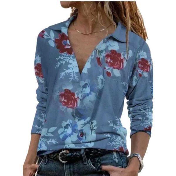 women's t-shirt 2021 spring and autumn style long sleeve v-neck printing casual, White
women's t-shirt 2021 spring and autumn style long sleeve v-neck printing casual, White