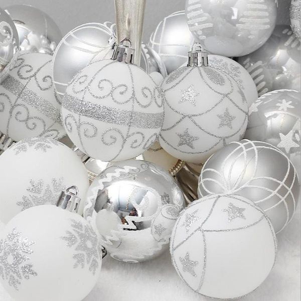 party masks 6cm/24pcs christmas ball decoration silver color painted set tree pendant year 2021
party masks 6cm/24pcs christmas ball decoration silver color painted set tree pendant year 2021