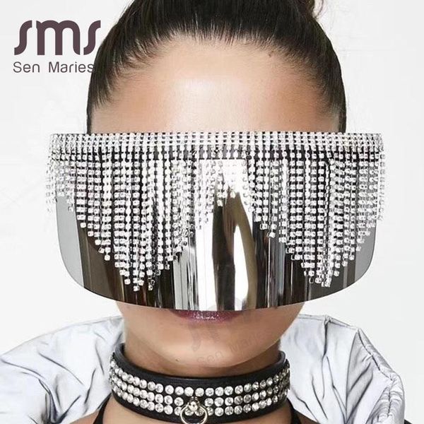 sunglasses fashion rhinestone oversized mirror women men luxury big frame mask diamond eye protection silver glasses shade uv400, White;black
sunglasses fashion rhinestone oversized mirror women men luxury big frame mask diamond eye protection silver glasses shade uv400, White;black