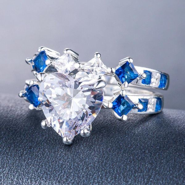 wedding rings romantic heart shape ring 2pcs/set white zircon size 6-10 women lover couple gift, Slivery;golden
wedding rings romantic heart shape ring 2pcs/set white zircon size 6-10 women lover couple gift, Slivery;golden