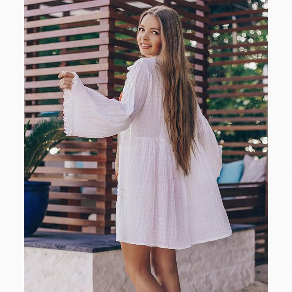 swimsuit transparent cover up beach dress woman bathing suit ups pareos de playa mujer beachwear coverups for women women's swimwear, White;black
swimsuit transparent cover up beach dress woman bathing suit ups pareos de playa mujer beachwear coverups for women women's swimwear, White;black