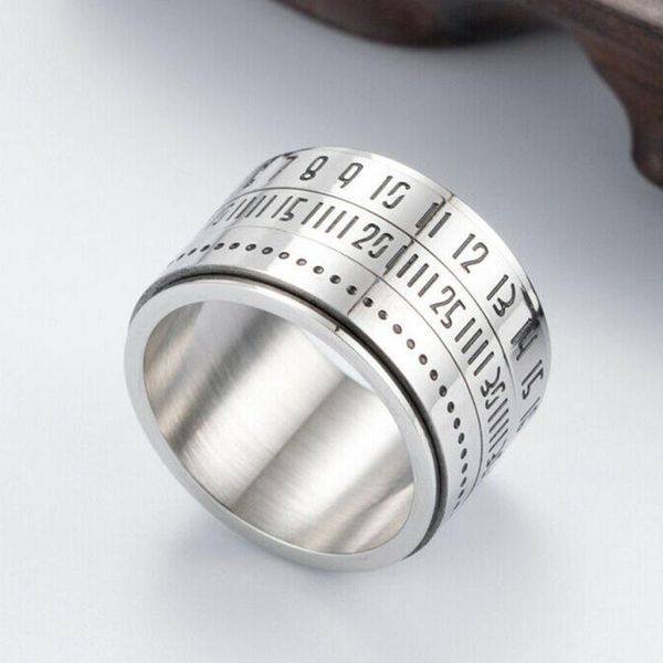 cluster rings titanium steel gifts engagement wide charms jewelry decoration rotation time retro men ring number round wedding accessories, Golden;silver
cluster rings titanium steel gifts engagement wide charms jewelry decoration rotation time retro men ring number round wedding accessories, Golden;silver
