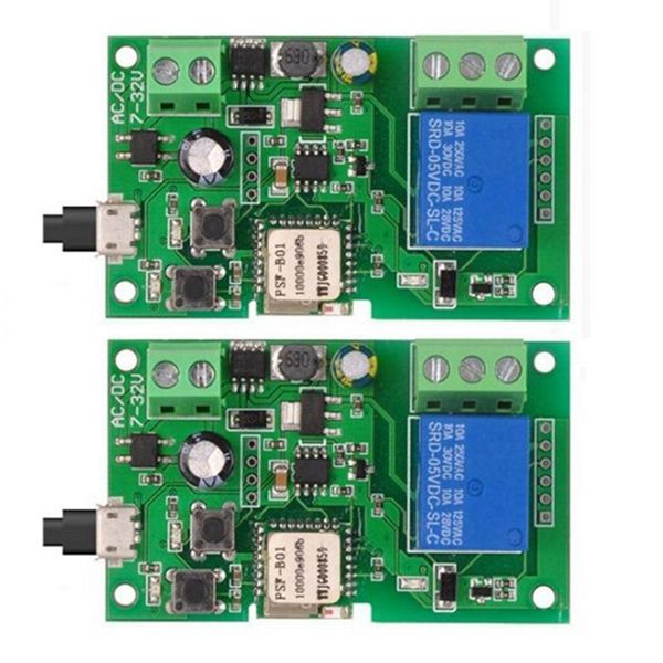 smart home control 2pcs wifi switch wireless relay module automation for access system inching/self-locking
smart home control 2pcs wifi switch wireless relay module automation for access system inching/self-locking