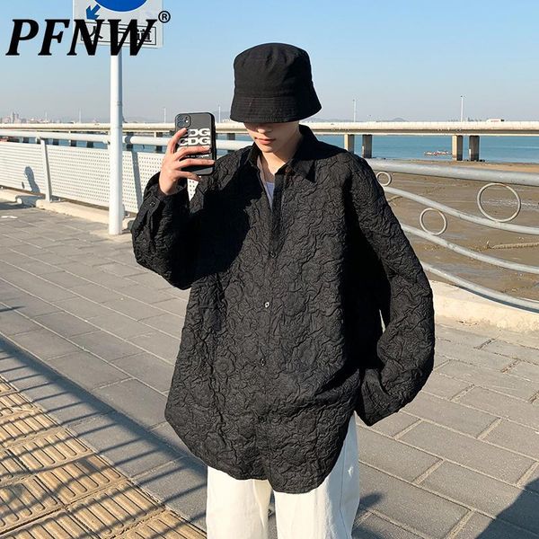 men's casual shirts pfnw 2021 trendy spring autumn shirt korean elegant all-match personalized ins loose relief art coat tide 12x0019, White;black
men's casual shirts pfnw 2021 trendy spring autumn shirt korean elegant all-match personalized ins loose relief art coat tide 12x0019, White;black
