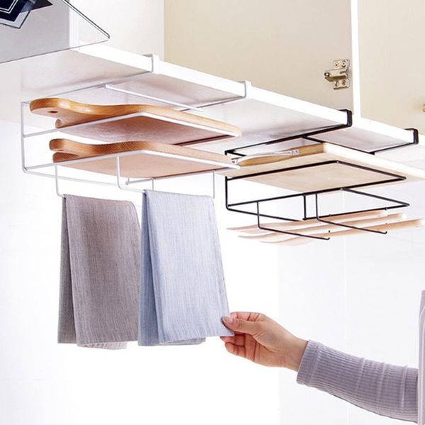 hooks & rails punch-cutting board towel holder kitchenware drying rack double layer kitchen storage cabinet organizer hanging shelf
hooks & rails punch-cutting board towel holder kitchenware drying rack double layer kitchen storage cabinet organizer hanging shelf