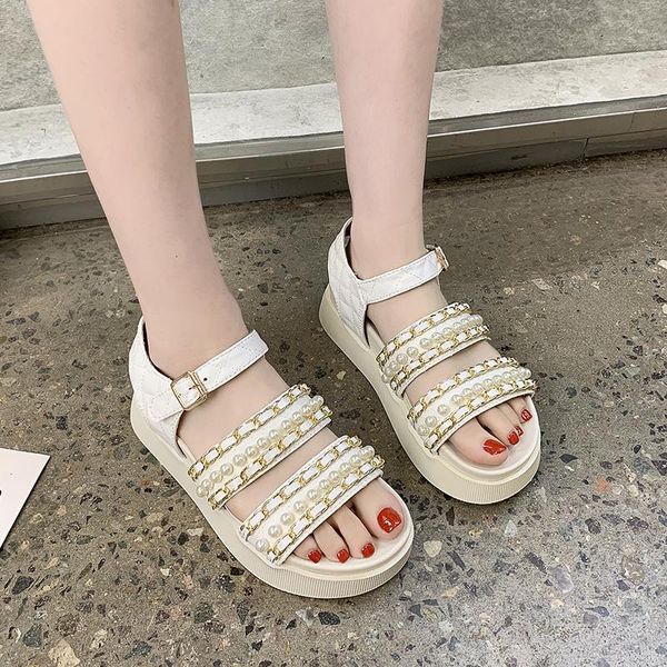 pearl platform sandals women thick sole buckle shoes summer elegant open toe black beige mujer 2021
pearl platform sandals women thick sole buckle shoes summer elegant open toe black beige mujer 2021