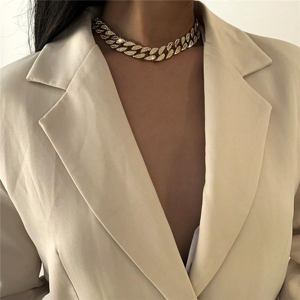 chokers temperament generous single-layer tassel necklace female jewelry exaggerated atmosphere full diamond cuban buckle chain, Golden;silver
chokers temperament generous single-layer tassel necklace female jewelry exaggerated atmosphere full diamond cuban buckle chain, Golden;silver