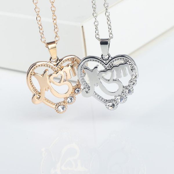 pendant necklaces jewelry proposal fashion love heart momcrystal letters pendent women mother day elegant gift, Silver
pendant necklaces jewelry proposal fashion love heart momcrystal letters pendent women mother day elegant gift, Silver