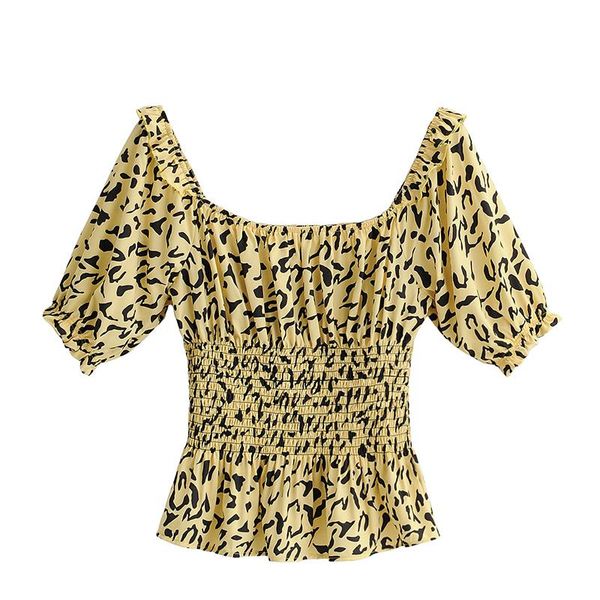 women's t-shirt 2021 floral women square neck bandage yellow streetwear female ruffle casual tee, White
women's t-shirt 2021 floral women square neck bandage yellow streetwear female ruffle casual tee, White