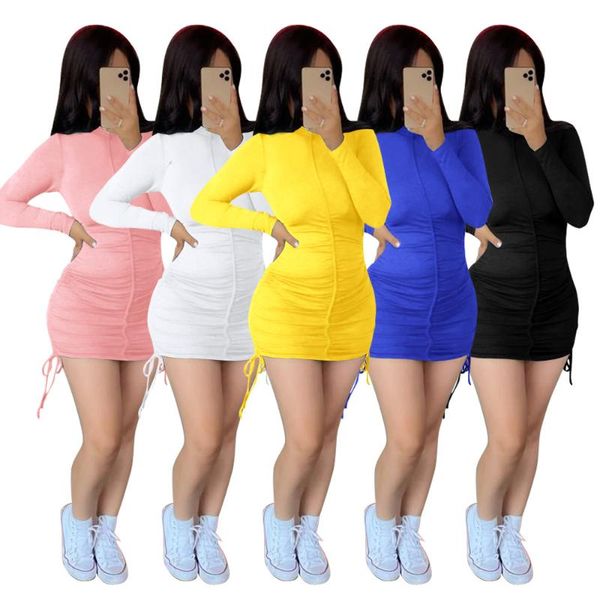 casual dresses elegant solid mini dress for women autumn winter o neck long sleeve ruched lace up bodycon club party robe lounge, Black;gray
casual dresses elegant solid mini dress for women autumn winter o neck long sleeve ruched lace up bodycon club party robe lounge, Black;gray