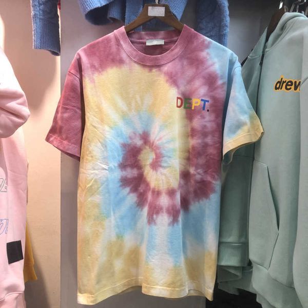 dept2021 new gallery tie dye colorful t-shirt men's and women's loose hip hop oversize couple half sleeve fashioniyk3, White;black
dept2021 new gallery tie dye colorful t-shirt men's and women's loose hip hop oversize couple half sleeve fashioniyk3, White;black