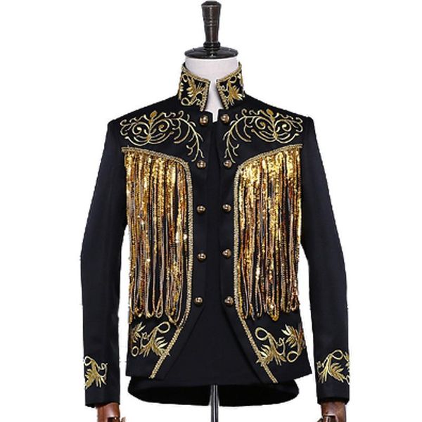 men's suits & blazers shiny twinkle tassel sequins with embroidery detail men stage blazer classic design slim fashion wedding suit jac, White;black
men's suits & blazers shiny twinkle tassel sequins with embroidery detail men stage blazer classic design slim fashion wedding suit jac, White;black