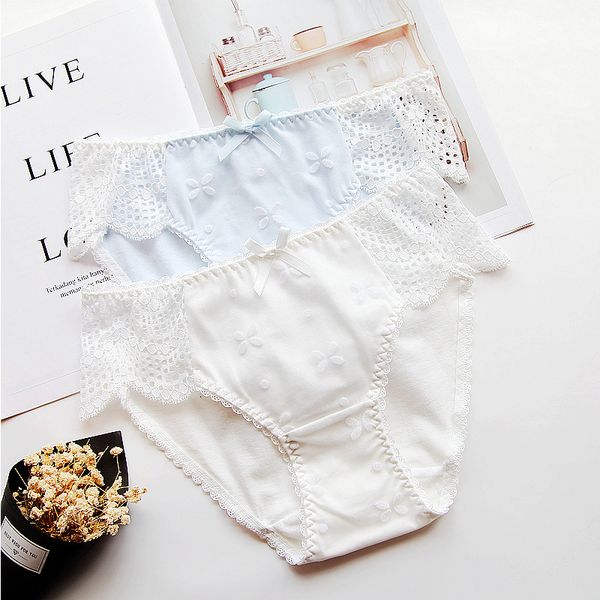 2Pieces/Lot Plus Size Womens Cotton Briefs Sexy Lace Bow Embroidery Kawaii Cute Cotton Female Underwear Women Panties Large Sizes 5XL 6XL, Blue pink white
2Pieces/Lot Plus Size Womens Cotton Briefs Sexy Lace Bow Embroidery Kawaii Cute Cotton Female Underwear Women Panties Large Sizes 5XL 6XL, Blue pink white