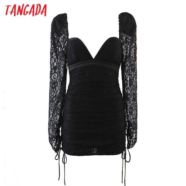 casual dresses tangada women lace embroidery party dress long sleeve back zipper females mini vestidos 1j25, Black;gray
casual dresses tangada women lace embroidery party dress long sleeve back zipper females mini vestidos 1j25, Black;gray