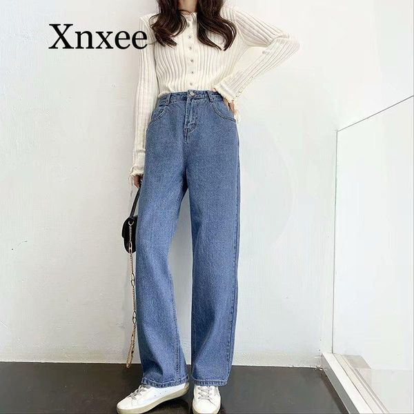 blu loose elastic waist jeans female winter harem dad pants high-waisted long autumn style straight plus size women's, Blue
blu loose elastic waist jeans female winter harem dad pants high-waisted long autumn style straight plus size women's, Blue