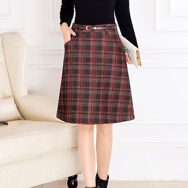 skirts 2021 autumn arrival plaid woolen skirt korean high waist a-line women pocket with belt decoration, Black
skirts 2021 autumn arrival plaid woolen skirt korean high waist a-line women pocket with belt decoration, Black