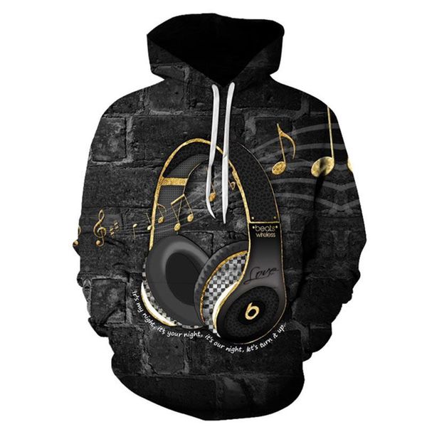 men's hoodies & sweatshirts the latest hooded style harajuku hoodie 3d printing music skull hip hop and women's party fashion stre, Black 
men's hoodies & sweatshirts the latest hooded style harajuku hoodie 3d printing music skull hip hop and women's party fashion stre, Black