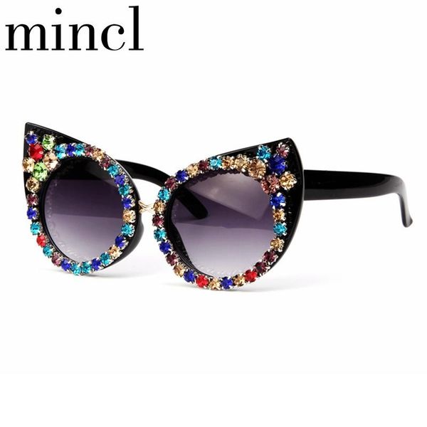 mincl luxury cat sunglasses women vintage oversized sun glasses for men colored rhinestone round sunglasses nx, White;black
mincl luxury cat sunglasses women vintage oversized sun glasses for men colored rhinestone round sunglasses nx, White;black