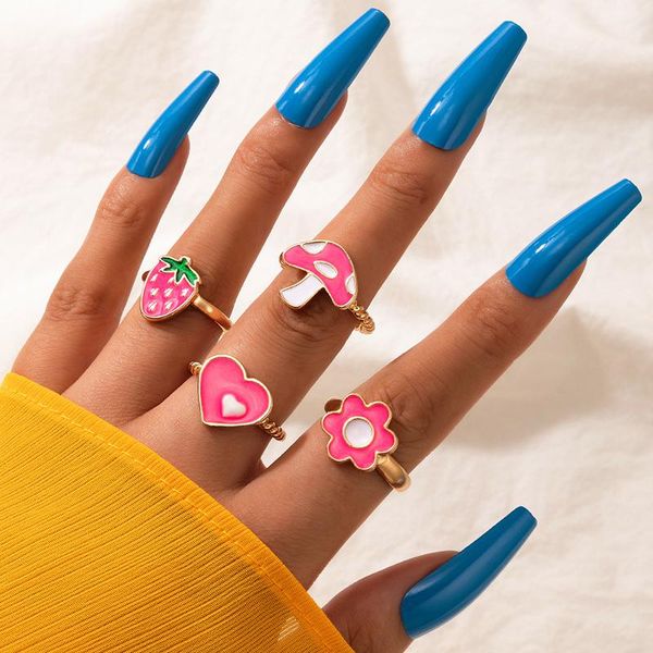 lovely strawberry pink cute ring sets for women girls red heart flowers allo metal wedding jewelry, Golden;silver
lovely strawberry pink cute ring sets for women girls red heart flowers allo metal wedding jewelry, Golden;silver
