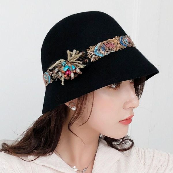 stingy brim hats seioum spring hat for women fashion cap 100% wool big bow wide fedora femme vintage winter ladies headwear, Blue;gray
stingy brim hats seioum spring hat for women fashion cap 100% wool big bow wide fedora femme vintage winter ladies headwear, Blue;gray