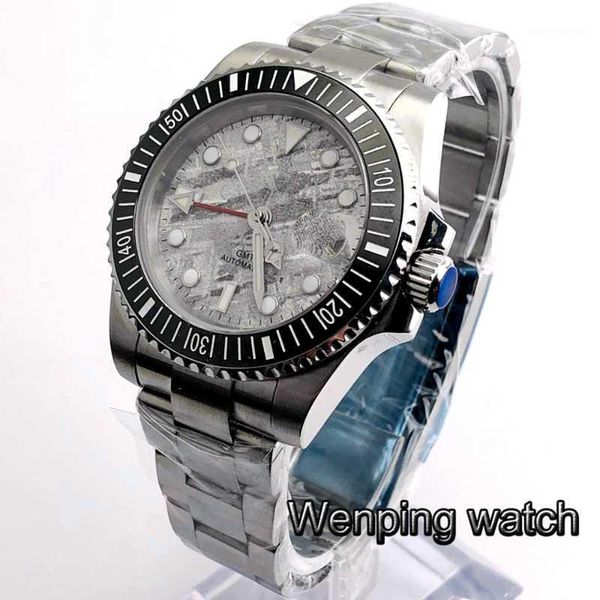 wristwatches 40mm silver case sapphire glass ceramic bezel sterile dial gmt date window luminous automatic mens mechanical watch, Slivery;brown
wristwatches 40mm silver case sapphire glass ceramic bezel sterile dial gmt date window luminous automatic mens mechanical watch, Slivery;brown