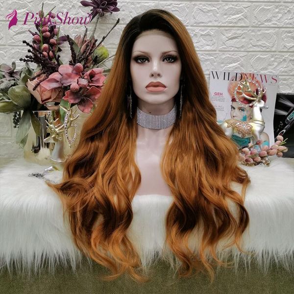 long synthetic lace front wig brown wigs for women high temperature fiber dark root daily cosplay wig1, Black
long synthetic lace front wig brown wigs for women high temperature fiber dark root daily cosplay wig1, Black