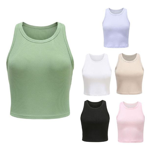 women sleeveless cropped tank ribbed knit solid color slim fit sports vest e56c women's tanks & camis, White
women sleeveless cropped tank ribbed knit solid color slim fit sports vest e56c women's tanks & camis, White