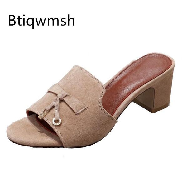 nude real suede slippers women open toe metal lock decor square high heels shoes woman fashion mules sandals, Black
nude real suede slippers women open toe metal lock decor square high heels shoes woman fashion mules sandals, Black