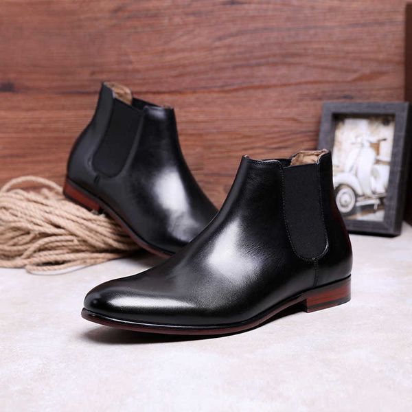 men's chelsea boot leather boots fashion, Black 
men's chelsea boot leather boots fashion, Black