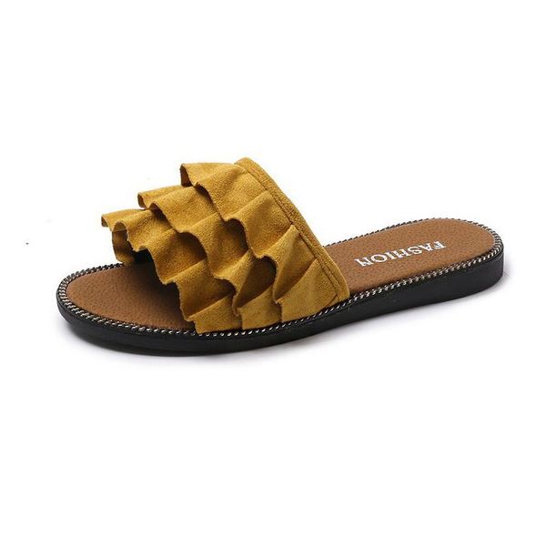 slippers women's outdoor flat summer fashion outside ruffle edge slides sweet cute female flip flops casual sandals, Black
slippers women's outdoor flat summer fashion outside ruffle edge slides sweet cute female flip flops casual sandals, Black