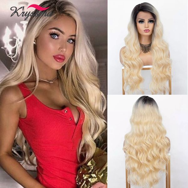 lx brand side part ombre blonde wig long body wave synthetic lace front wigs with natural hairline heat resistant #613 hair wigsfactory dire, Black
lx brand side part ombre blonde wig long body wave synthetic lace front wigs with natural hairline heat resistant #613 hair wigsfactory dire, Black