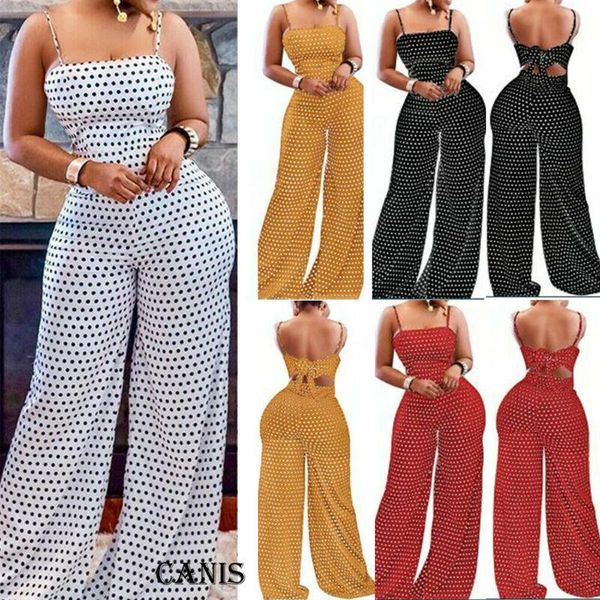 women's jumpsuits & rompers women ladies dot clubwear summer bodycon party jumpsuit romper loose casual, Black;white
women's jumpsuits & rompers women ladies dot clubwear summer bodycon party jumpsuit romper loose casual, Black;white
