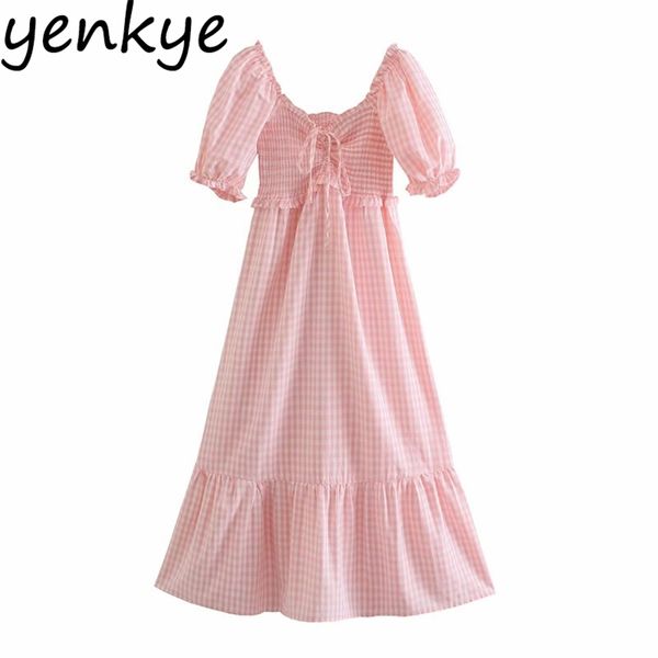 off shoulder pink plaid dress women short sleeve casual holiday party dresses summer elegant ladies midi robe 210514, Black;gray
off shoulder pink plaid dress women short sleeve casual holiday party dresses summer elegant ladies midi robe 210514, Black;gray