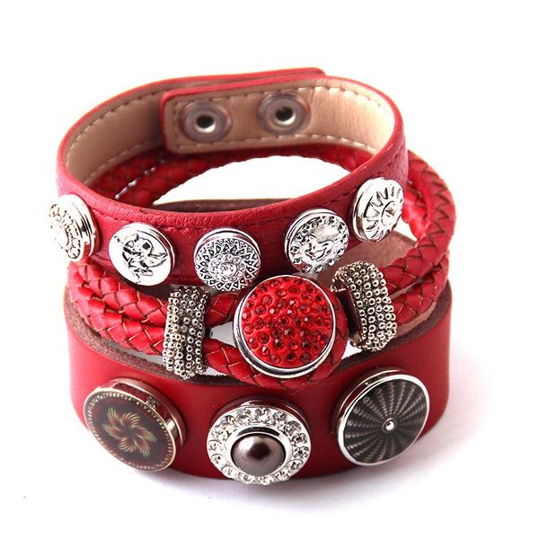 tennis arrival fashion 3pc/set metal button red leather bracelets for women wrap bracelet, Golden;silver
tennis arrival fashion 3pc/set metal button red leather bracelets for women wrap bracelet, Golden;silver