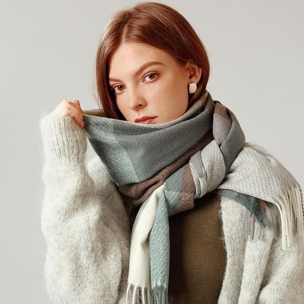 scarves women plaid scarf winter pashmina shawls cashmere thick wraps lady tassel warm rainbow hairy bufanda, Blue;gray
scarves women plaid scarf winter pashmina shawls cashmere thick wraps lady tassel warm rainbow hairy bufanda, Blue;gray