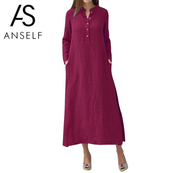 casual dresses anself women long dress sleeve side pocket 3xl 4xl 5xl plus size cotton shirt slit vintage maxi robe, Black;gray
casual dresses anself women long dress sleeve side pocket 3xl 4xl 5xl plus size cotton shirt slit vintage maxi robe, Black;gray